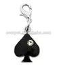 Spade Shaped Enamel Pendant for Keychains & Earrings