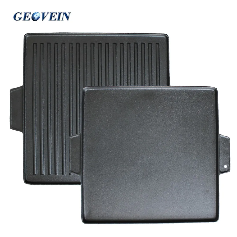 15" Square Reversible Griddle 38*38cm Cast Iron Grilling Plate Buy