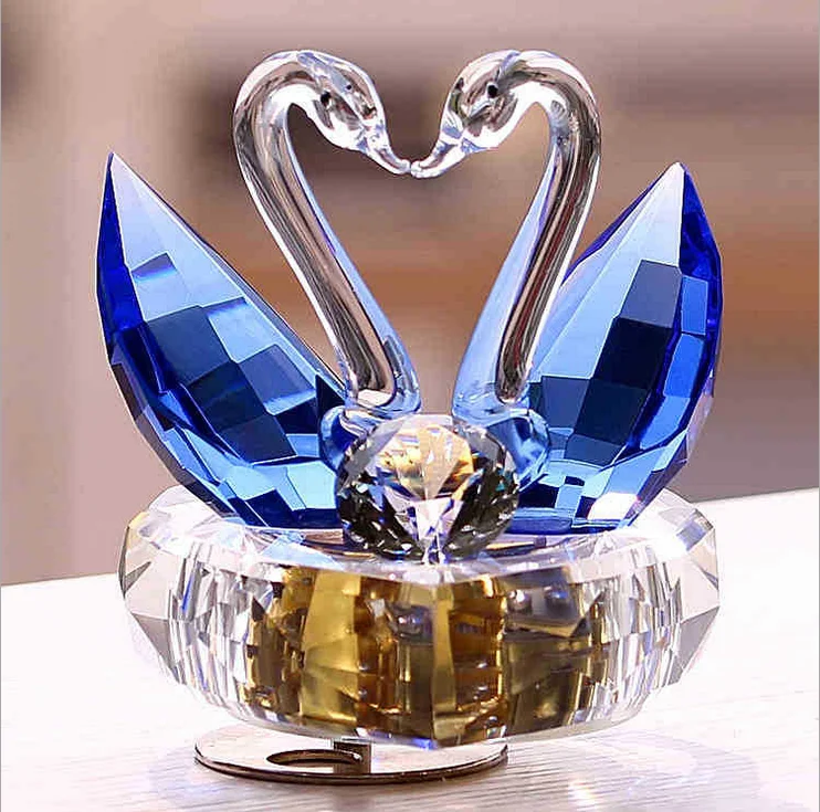 K9 Blue Crystal Swan Wedding Gift Away - Buy Crystal Wedding Giveaway