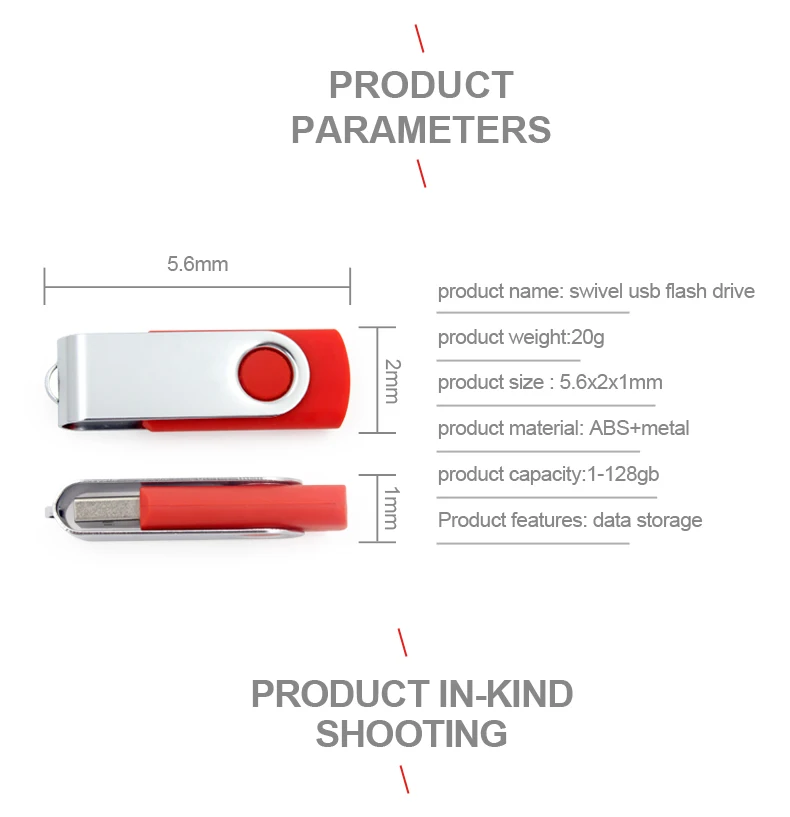 2019 Hot-selling Promotional 1gb 2gb 4gb 8gb 16gb 32gb 64gb bulk swivel usb flash drive/stick/pen drive with logo Customized - ANKUX.COM