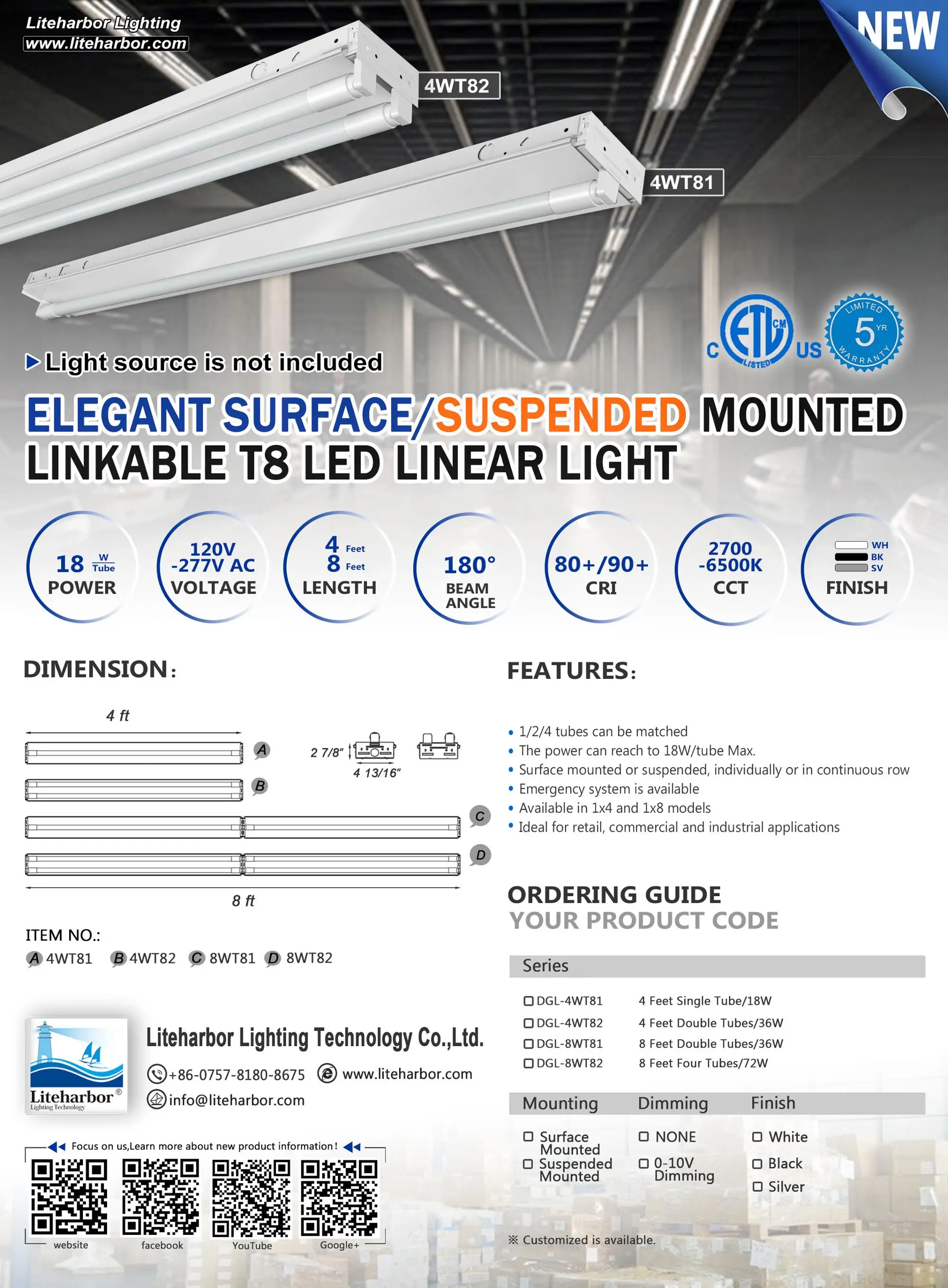 Factory Can Custom IP44 Indoor IP54 Outdoor Trunking Recessed Linkable LED Linear Light