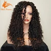 Virgin Brazilian Hair Wig With Baby Hair Afro Curly Small and Medium Wig Caps Glueless Kinky Curly Full Lace Hair Wig In Stock