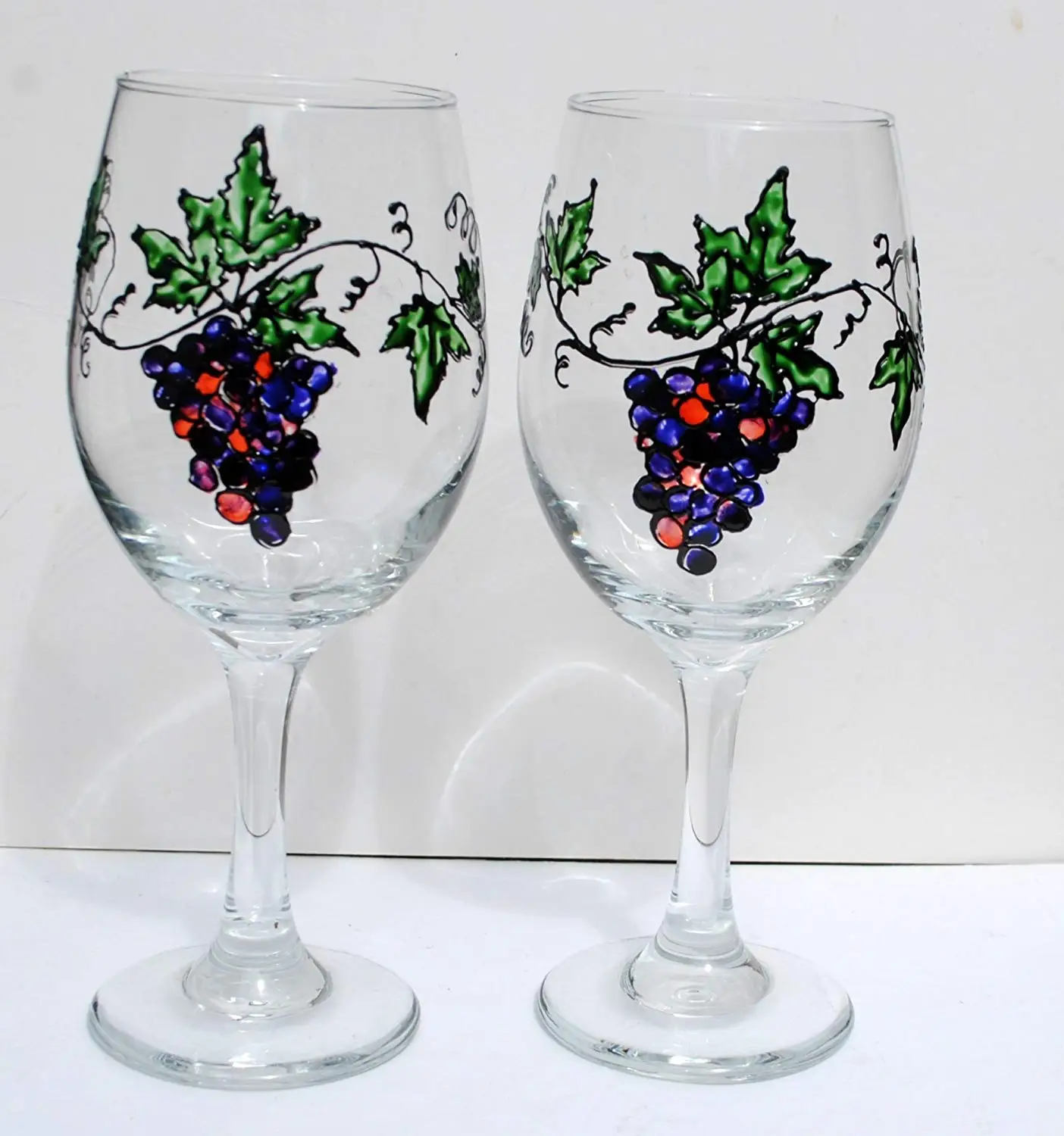 purple wine glasses