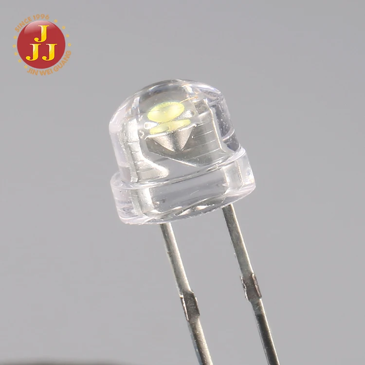 50pcs Straw Hat 5mm Clear Lens Red LED Light Emitting Diode DE