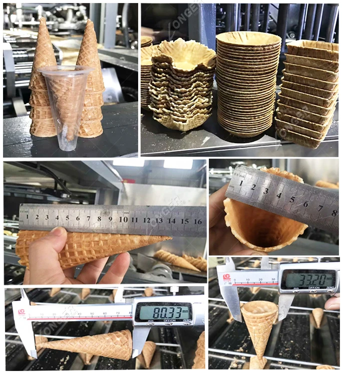 Commercial Used Automatic Waffle Ice Cream Cone Baking Rolled Sugar
