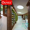Table Top Exterior Decoration Wood Shelves Display Racks For Retail Pharmacy Shop Interior Design
