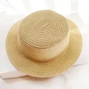 Promotion High Quality Fashion Flat Boater Paper Straw Hat