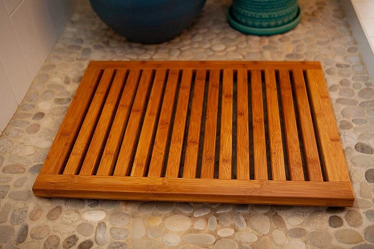 Curved Tub Teak Wood Non Slip Hotel Shower Bamboo Bath Mat Set Buy