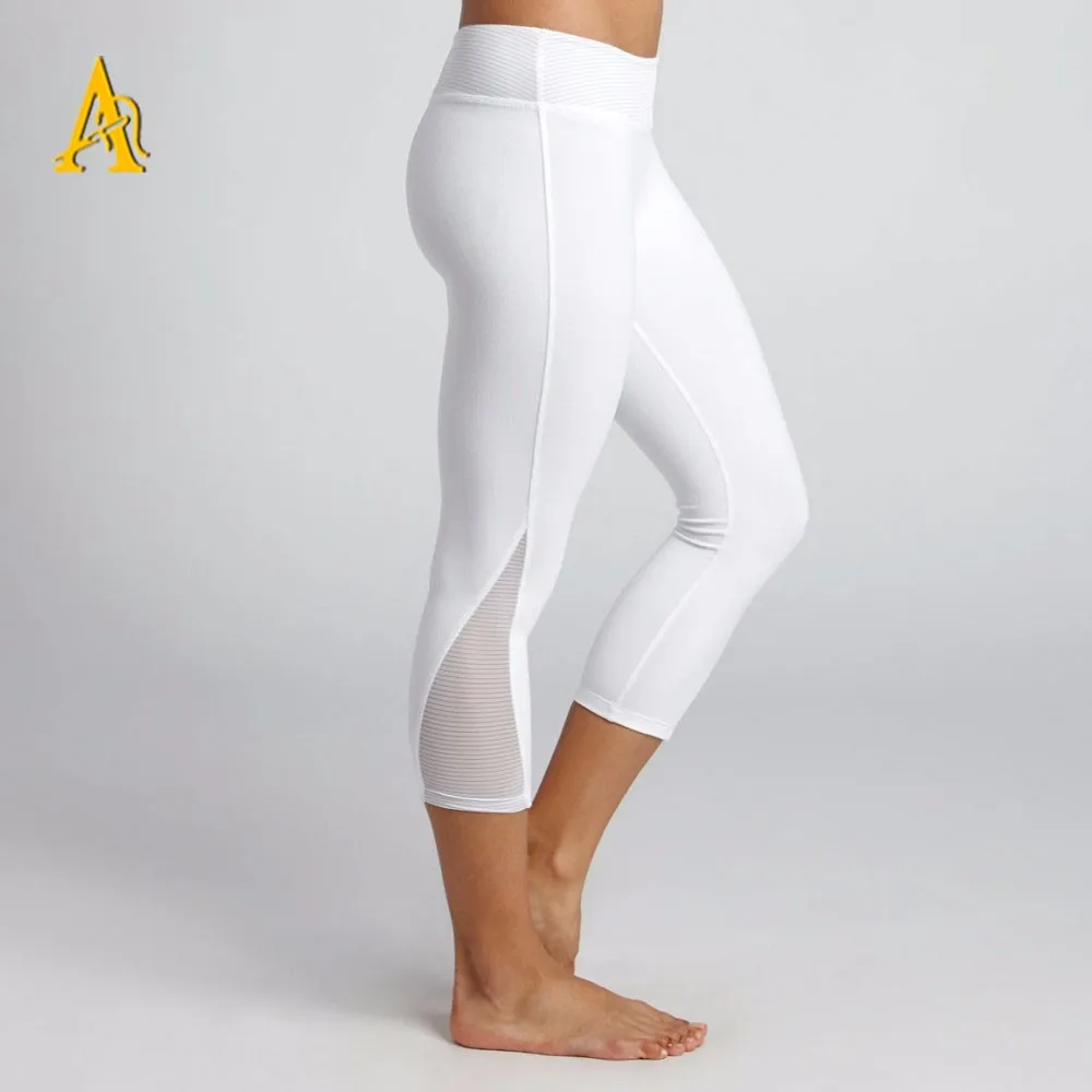 Wholesale Nylon Spandex Capri Yoga Leggings Athletic Wear For Ladies