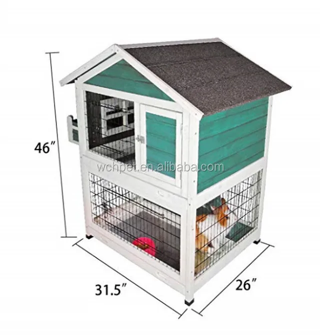 Bunny Cages Outdoor Rabbit Hutch With Run 31.5" X 26" X 46" Buy