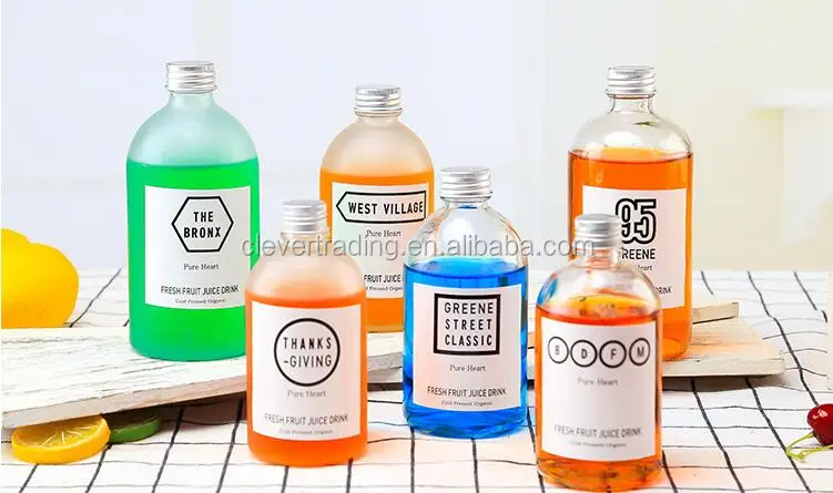 Rectangle 300Ml Drinking Glass Perfume Spray Bottle For Milk And Juice