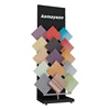 Wholesale modern shelf marble sample display brand ceramic tile display rack carbon road frame metal display racks