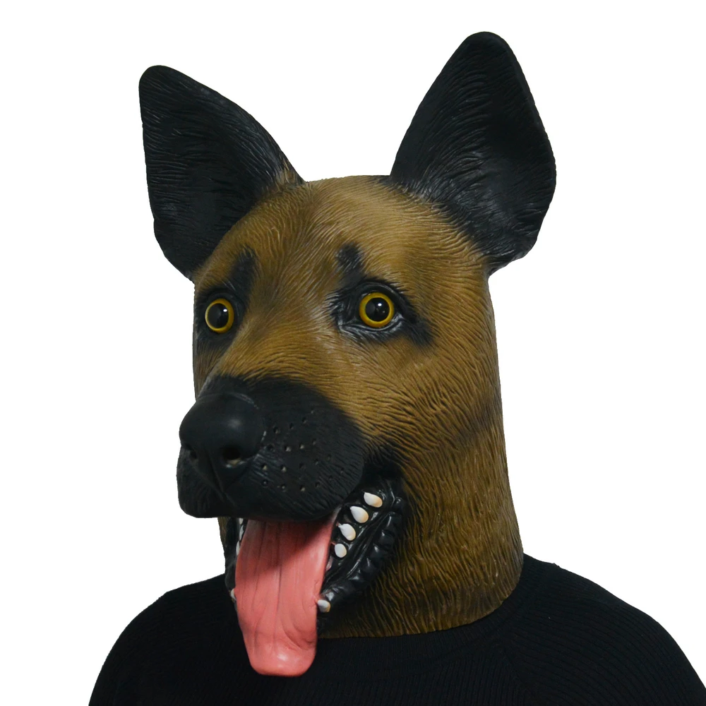 Маска собаки купить. Маска собаки реалистичная. Латексные маски животных. Резиновые маски животных. Резиновая маска немецкая овчарка.