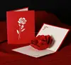 flower design 3D greeting card for lovers