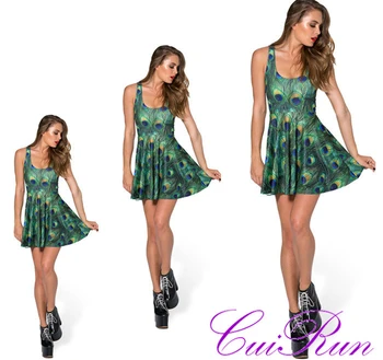 Peacock Party Dress