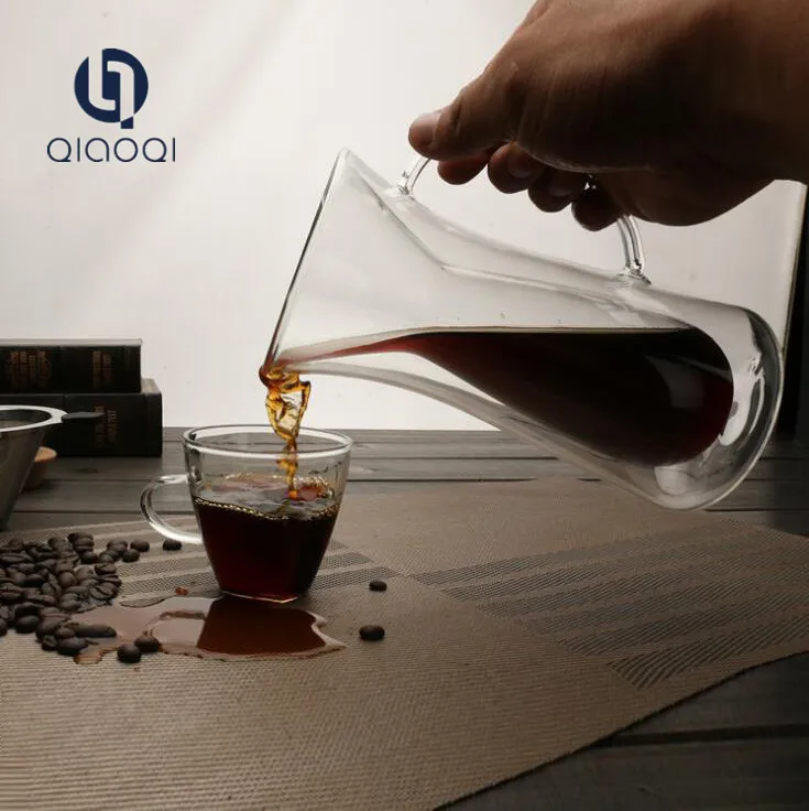 Double Wall Glass Pour Over Coffee Maker,Driper Pour Over Coffee Kettle