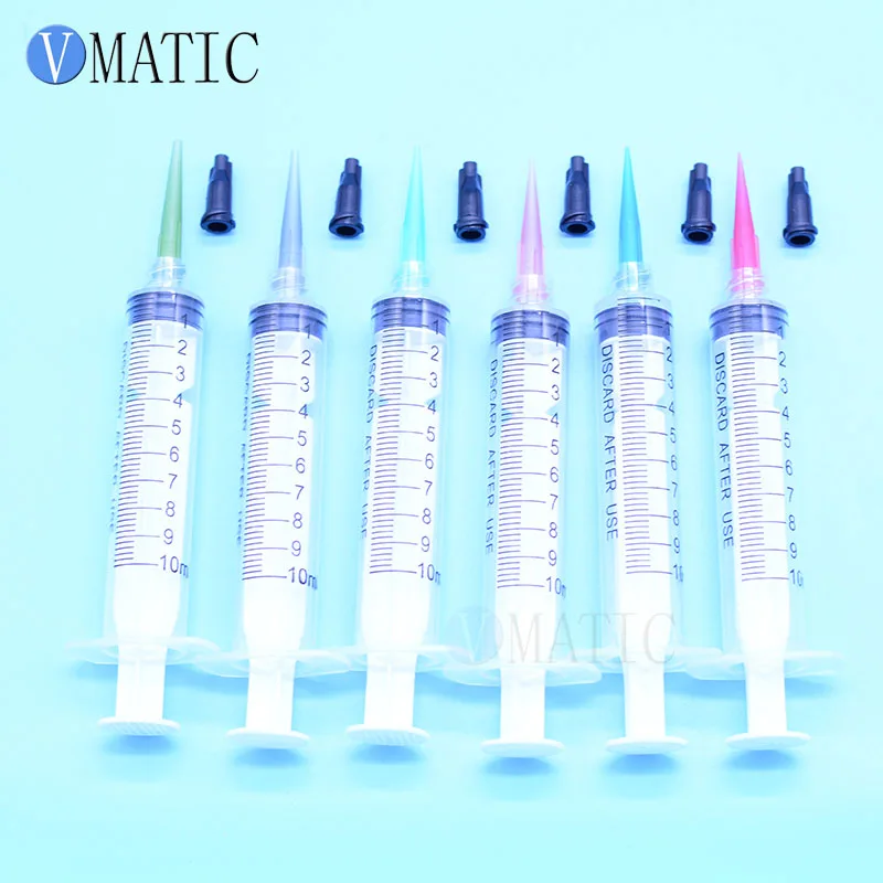 Free Shipping Luer Lock 10ml Adhesives Glue Dispensing Syringes With