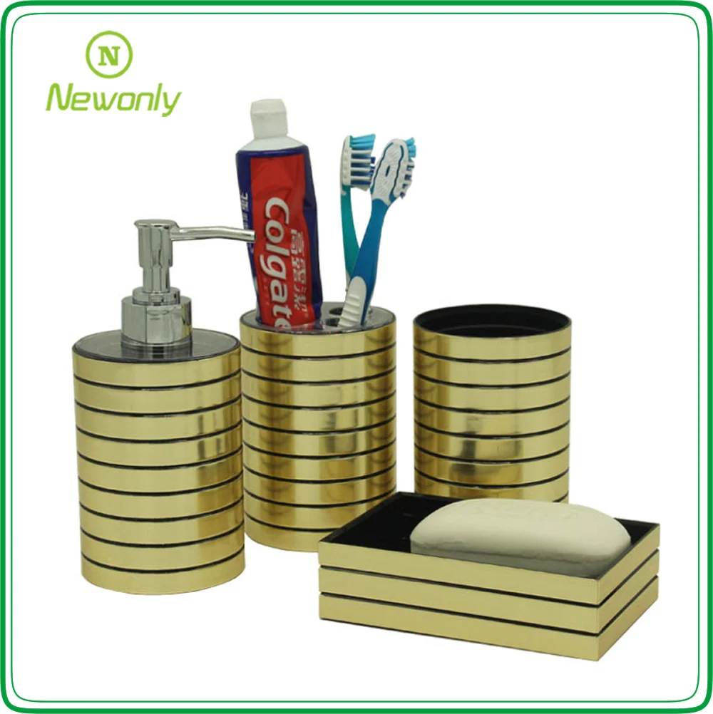 Fourpiece Plastic Bathroom Set For Home Decor Bath Accessories Set