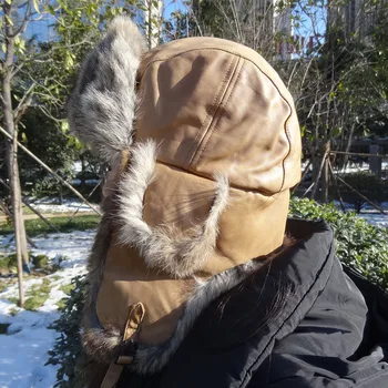 men's rabbit fur hat