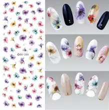 2016 Design de Moda Etiqueta Do Prego Manicure Ferramentas de Decoração Colorida Roxa Fantacy Padrões Transferências De Água Adesivos Decalques para Unhas