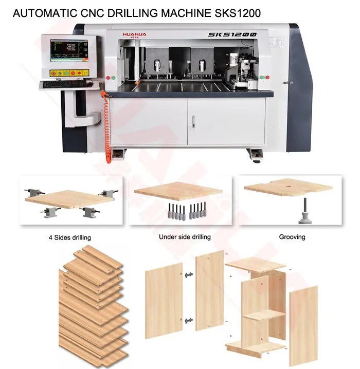 Sks1200 Cnc Wood Drilling Machine For Panel Furniture Buy Wood 