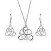 Chinese Knot Heart Infinity Dulhan Love You Forever Jewellery Set with Necklace and Earring