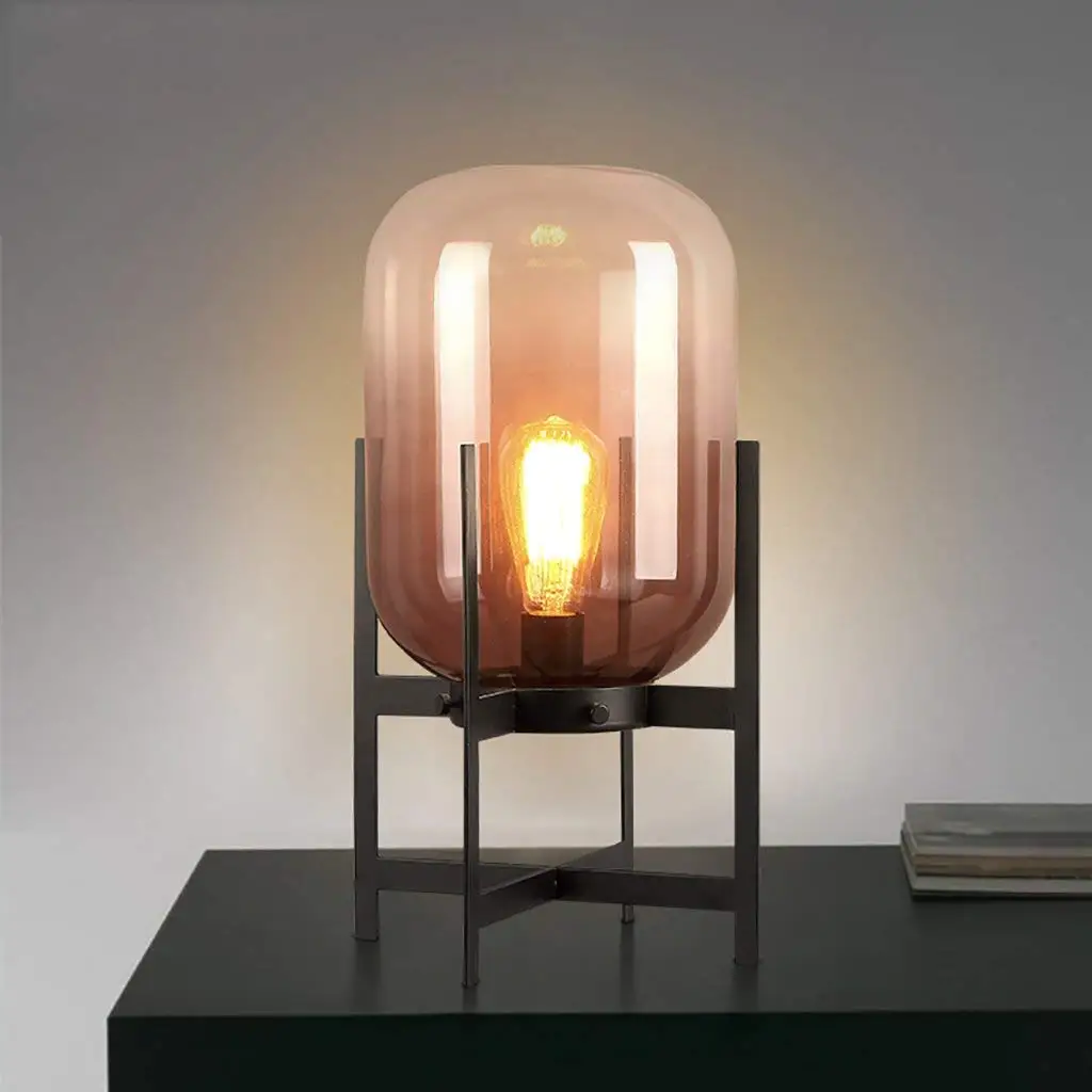 Desk lamp modern simple personality desktop bedroom bedside lamp study glass table lamp Desktop light