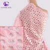 High end soft handcut organza lace with stones/sequence for lady