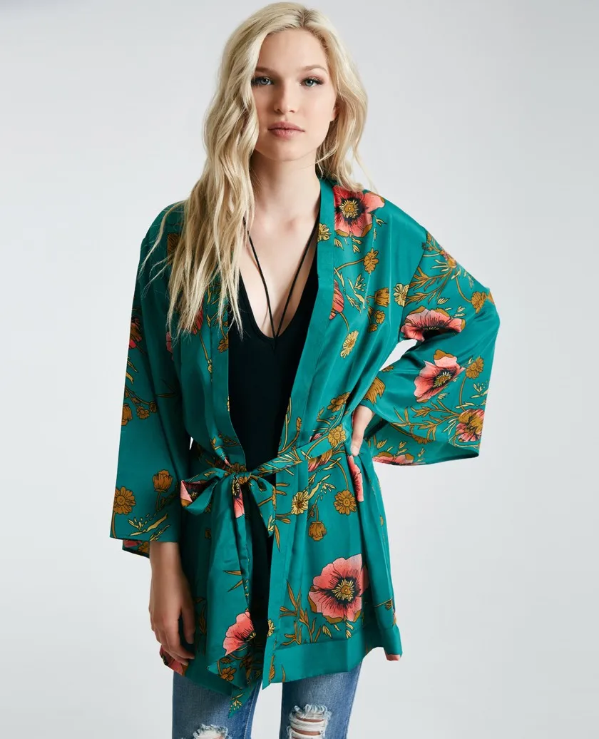 custom printed kimono cardigan