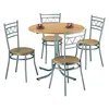 New style restaurant home customized MDF board top round dining table set with metal leg