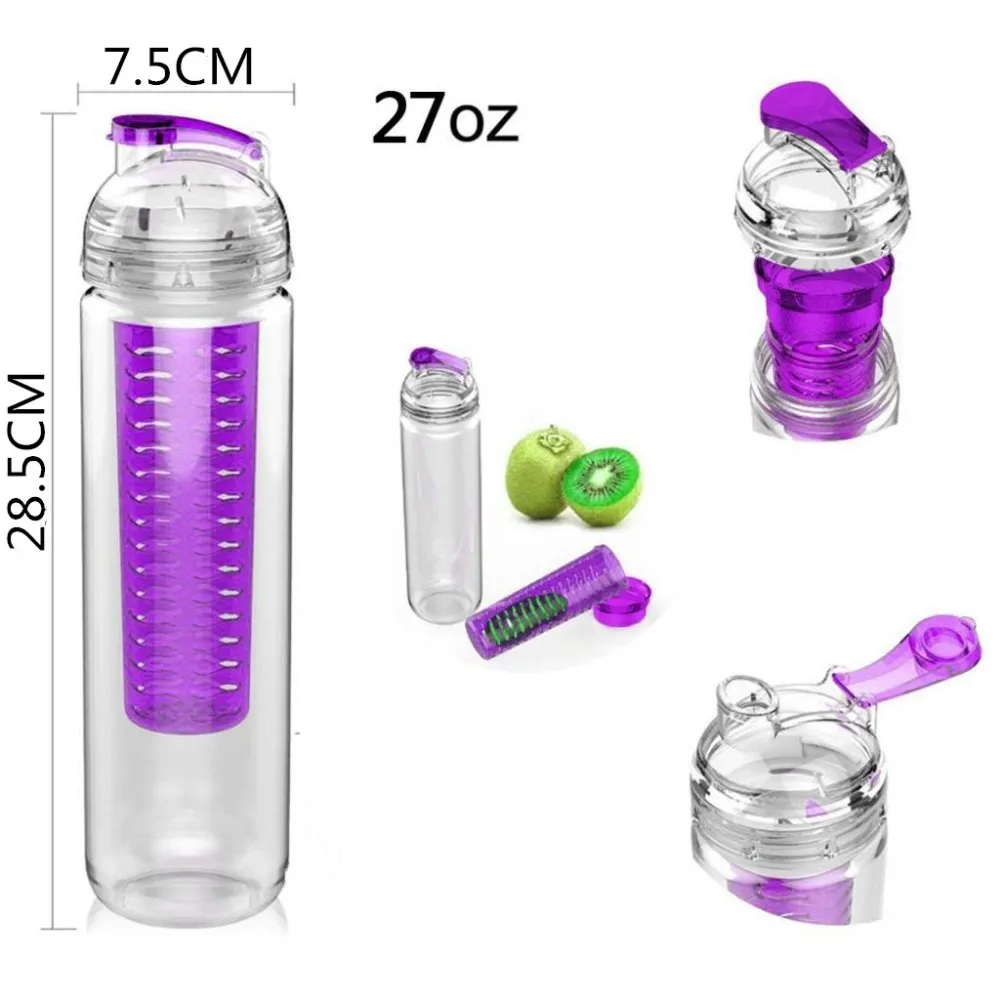 High Quality Fruit Infused Water Bottle Glass Water Bottle Tea Filter ...