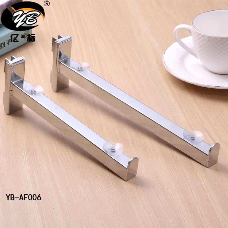 Slatted Channel Brackets Square Tube Metal Shelf Bracket For Wood Or