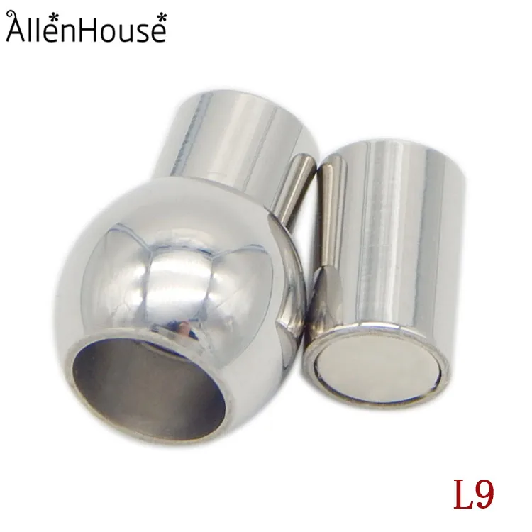 5 percent discount product,ball shape stainless steel leather cord end cap clasp and leather bracelets connector.jpg