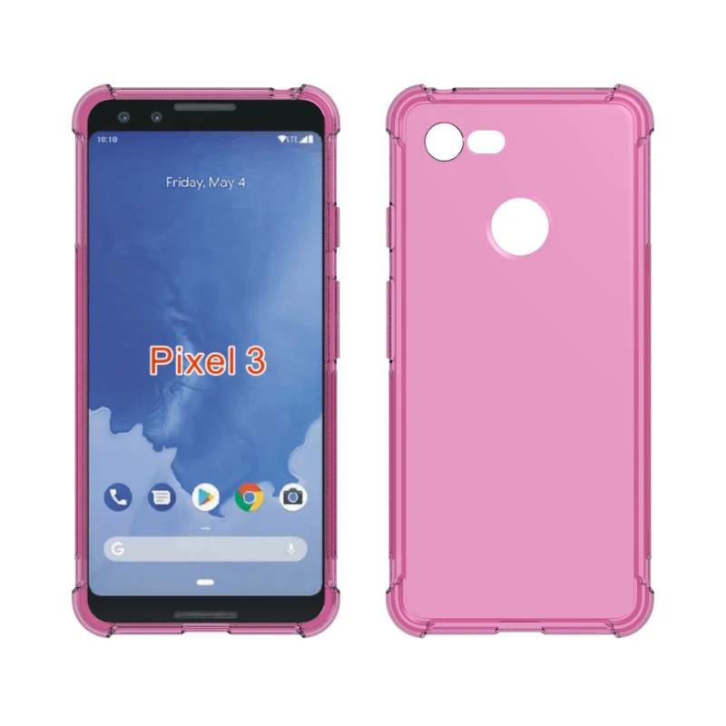 Transparent Shockproof soft Tpu cover case For Google Pixel 3