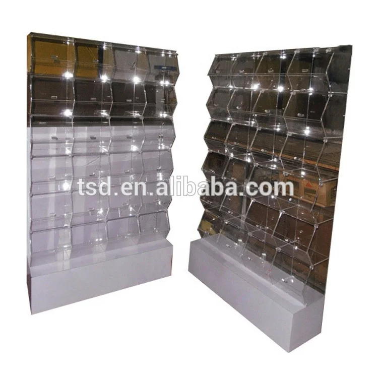 24 Compartments Food Display Containers/container Stand Acrylic Bins ...
