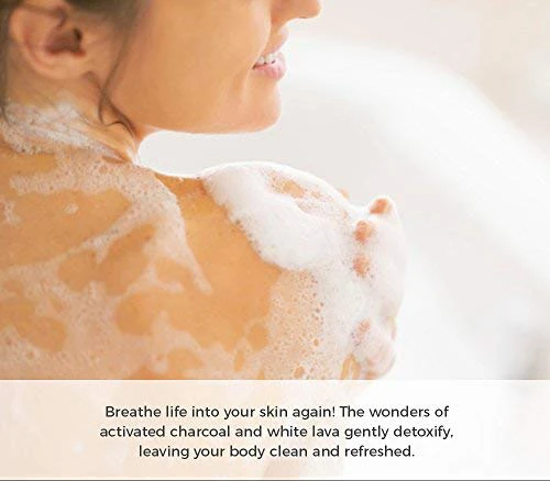 Natural Activated Coconut Charcoal Skin Whitening Body Wash Shower Gel