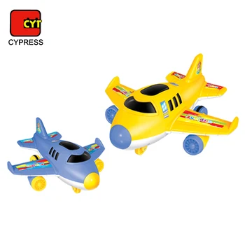 Kidsthrill Mini Friction Powered Airplanes with Lights and Air Plane Sounds - Set of 3 Push and Go Toy Travel Set Planes for Toddler Kids