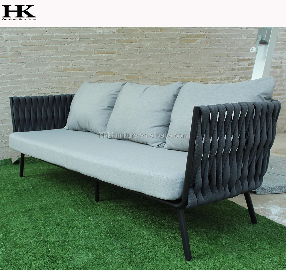 High Quality Three Seat Garden Outdoor Sofa Rope Outdoor Patio Furniture Sofa Buy Rope Outdoor Patio Furniture Sofa Rope Outdoor Furniture Sofa Outdoor Three Seat Sofa Product On Alibaba Com