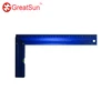 Metric&imperial scale blue oxidized Angle square ruler 90 degree Aluminium carpenter decoration stick ruler L type with bubble