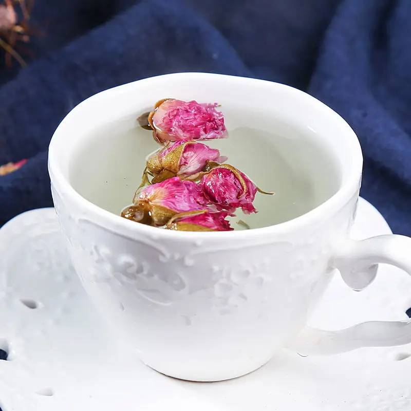 Newly Harvested Dried Pink Rose Buds Pink Rose Flower Herbal Tea - 4uTea | 4uTea.com