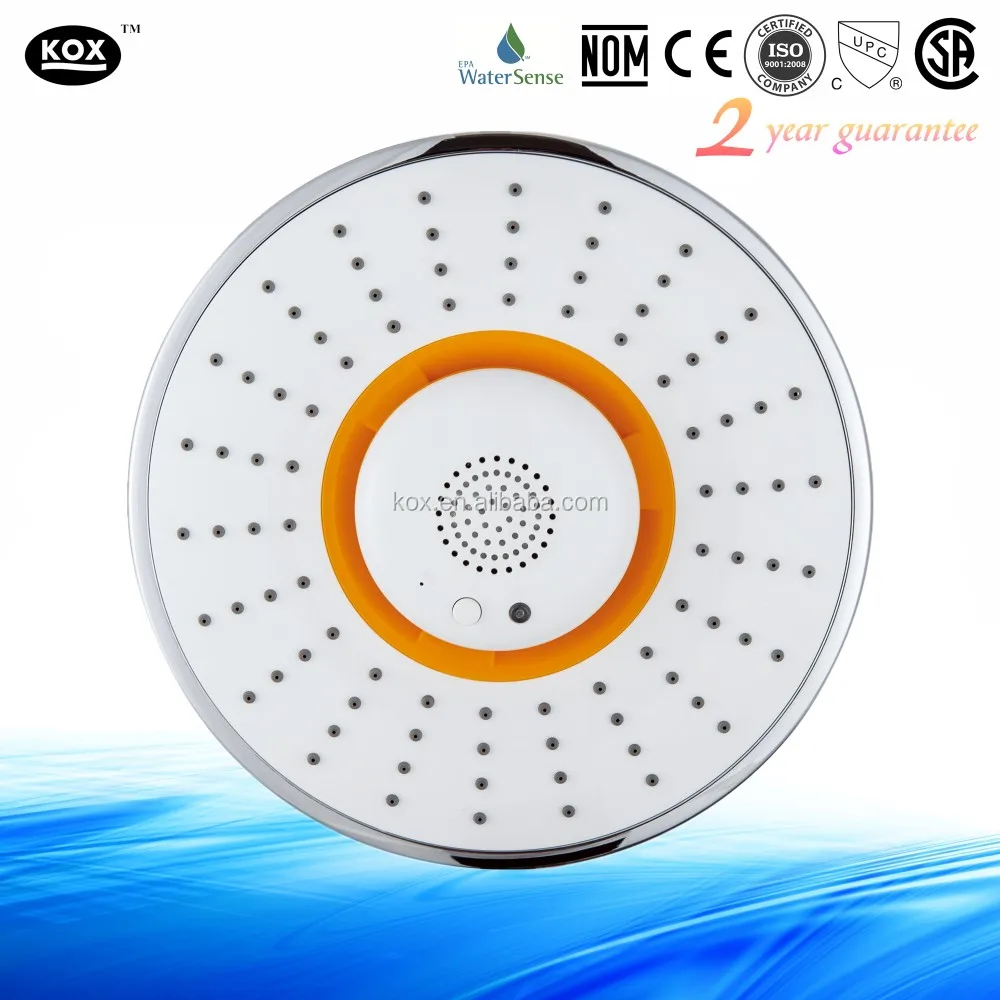 Wireless Bluetooth Music & Phone Shower Head 8.5" Inch Chrome Plated