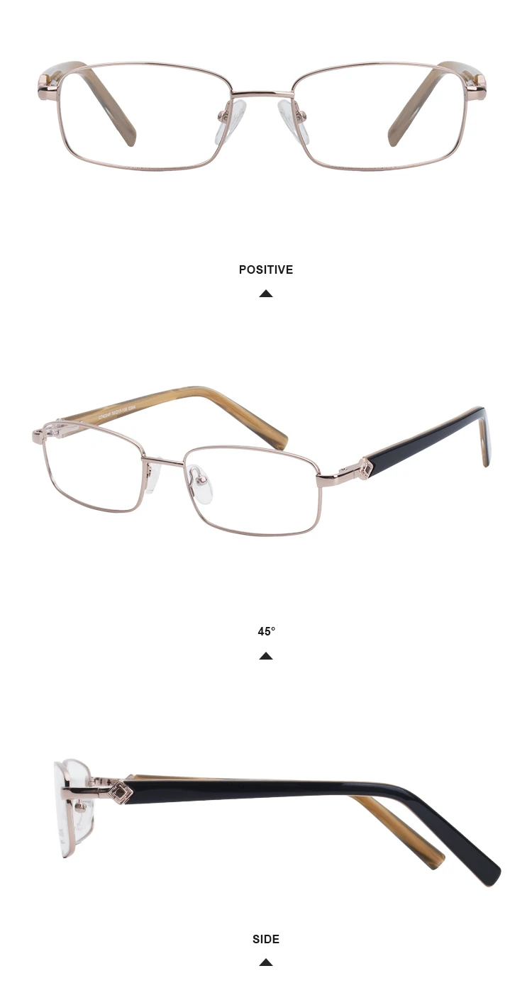 Cheap Metal Optical Spectacle Frame Rectangle Lenses Glasses Frames For