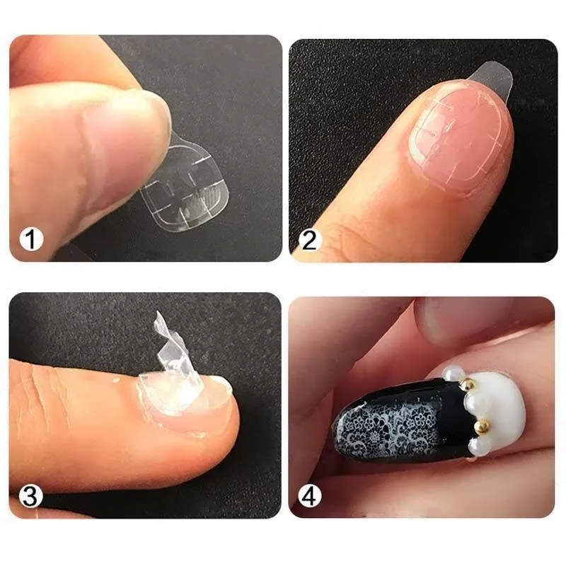 24 Pcs/sheet Plastic Double Sided Self Adhesive Tape For Nail - Buy Self  Adhesive Tape,Adhesive Nail Sticker,Adhesive Double Side Tape For Nails  Product on 