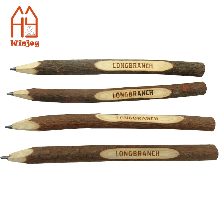 Wooden Twig Pencils,Natural Wood Hb Lead Pencil With Logo Or site Print For Gift Or