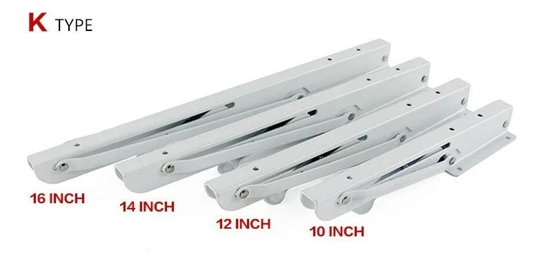 Furniture Hardware K Type Steady Folding Shelf Support Heavy Duty Shelf Bracket