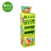 Easy Assemble Cardboard Fruit Vegetable Floor Display Rack