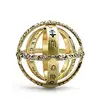 Germany Silver Vintage Cosmic Finger Ring Foldable Astronomical Sphere Ball Ring