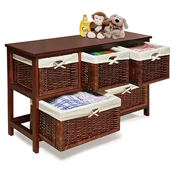 wicker changing table