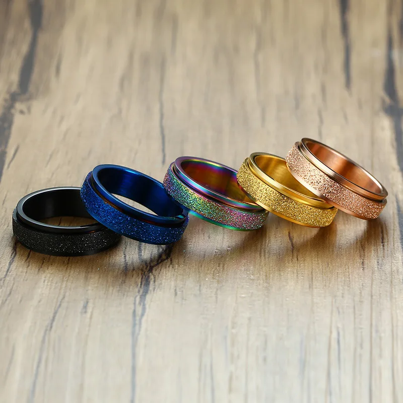 Cool Ring Designs Matte Jewelry Move Spinner Ring Men Buy Spinner Ring,Men Ring,Move Ring