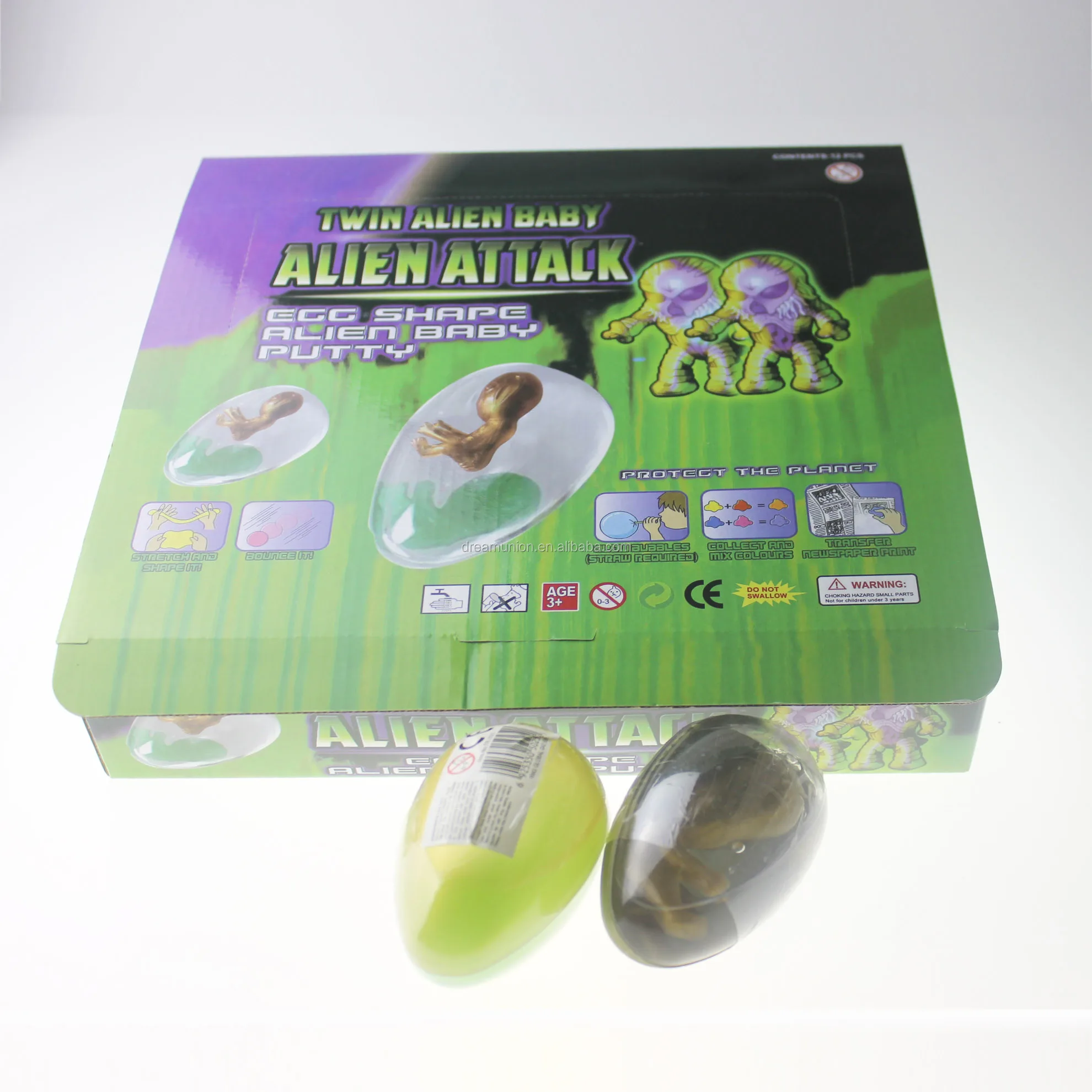 Alien Egg With Baby In Slime Stocking Filler Slime Pocket Putty Toy Fun